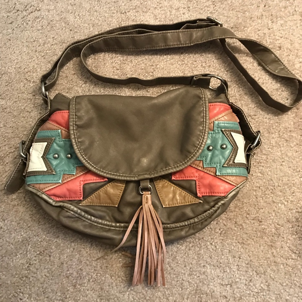 Aztec design crossbody bag